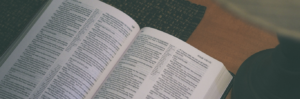 Open Bible on a desk